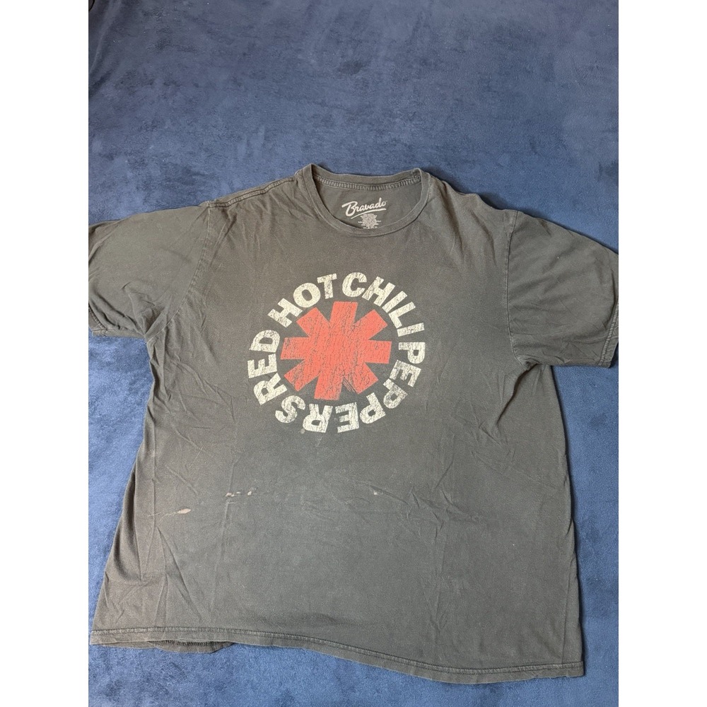 Bravado Red Hot Chili Peppers Band Tee Mens 2XL Faded Black Graphic T-Shirt